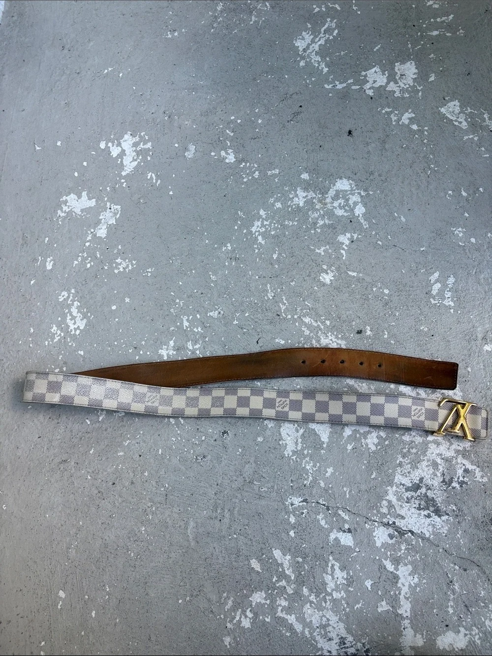 Louis Vuitton Damier Azur men’s belt